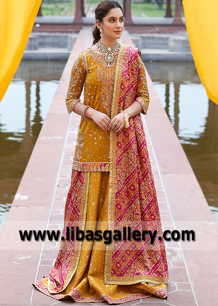Harvest Gold Forsythia Lehenga