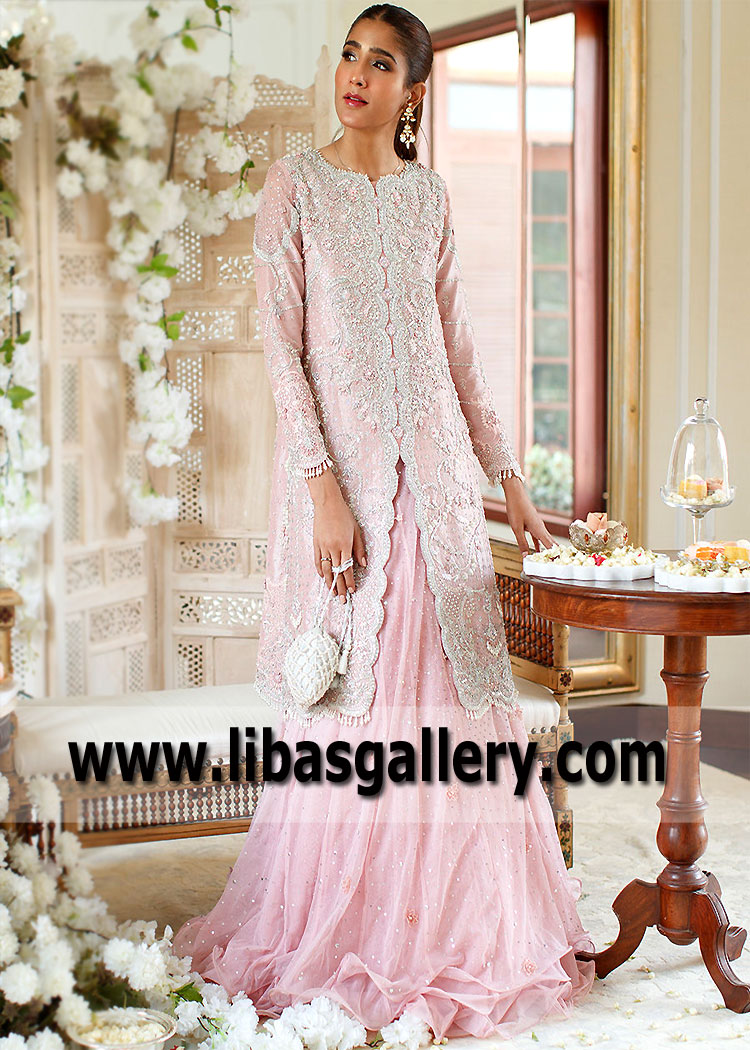 Misty Rose Barbie Jacket Lehenga Dress