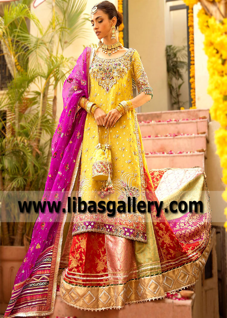 Aureolin Ovule Bridal Lehenga for Mayon