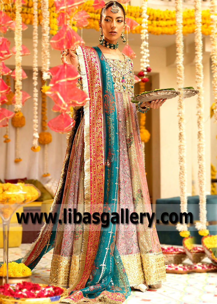 Multi Color Zenobia Anarkali Dress