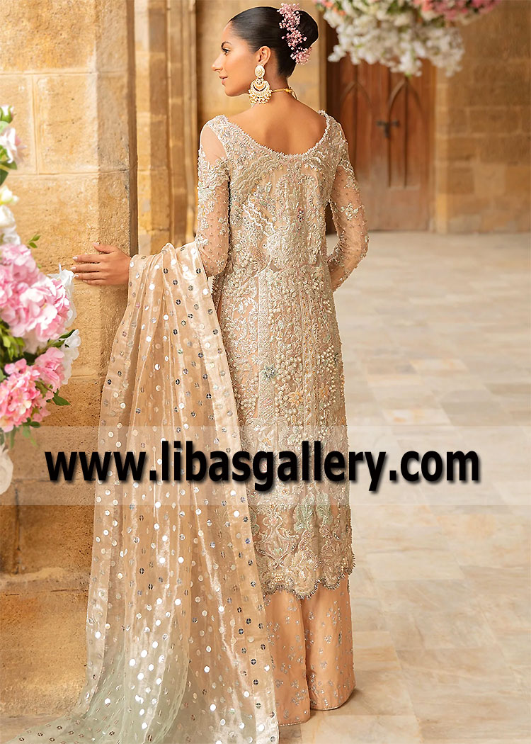 Light Peach Gladiolus Bridal Party Dress