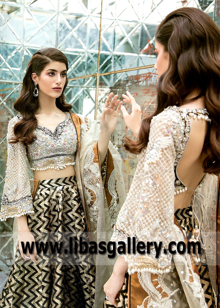 Offwhite Black Wedelia Lehenga Choli