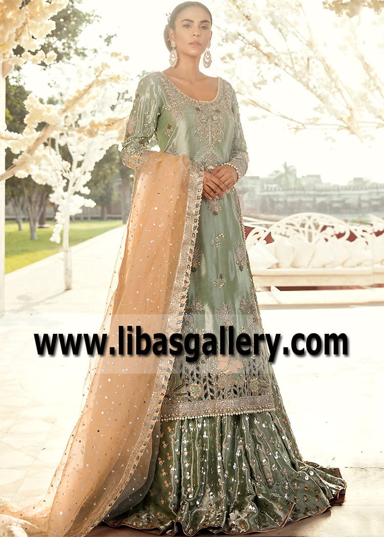 Mountain Fern Tulipa Wedding Lehenga Suit