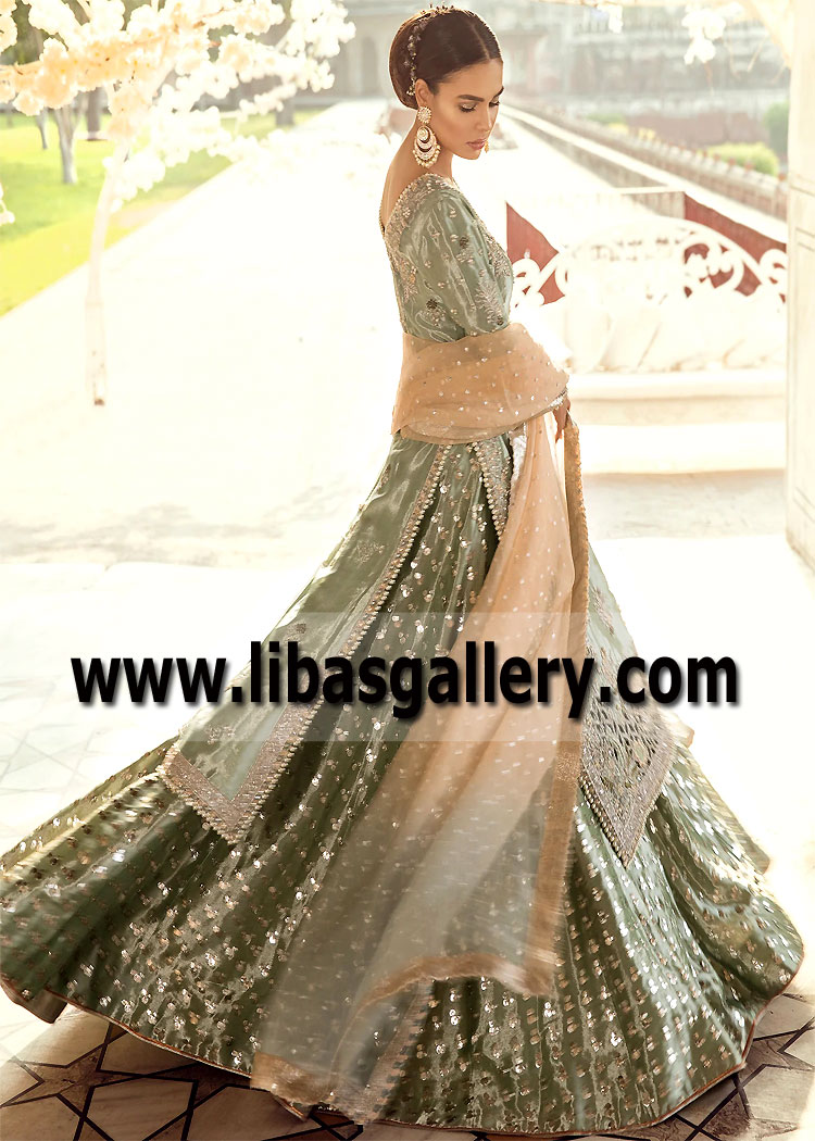 Mountain Fern Tulipa Wedding Lehenga Suit