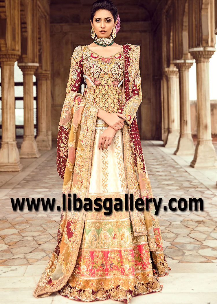 Traditional Bridal Lehenga Pakistan Philadelphia Pennsylvannia PA USA Designer Tena Durrani Lehenga Suits