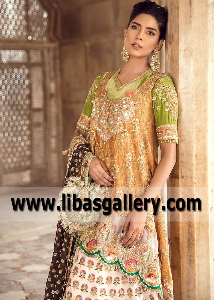 Dutch Iris White Magic Lehenga