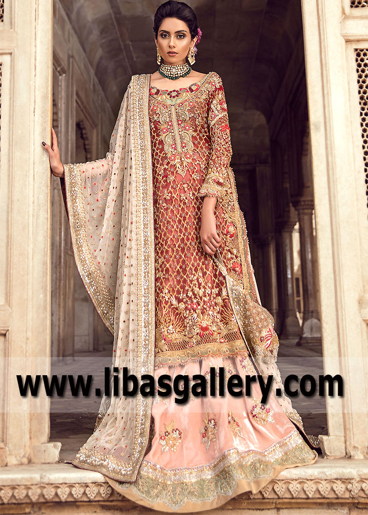 Diamond Blush Iris Bridal Lehenga