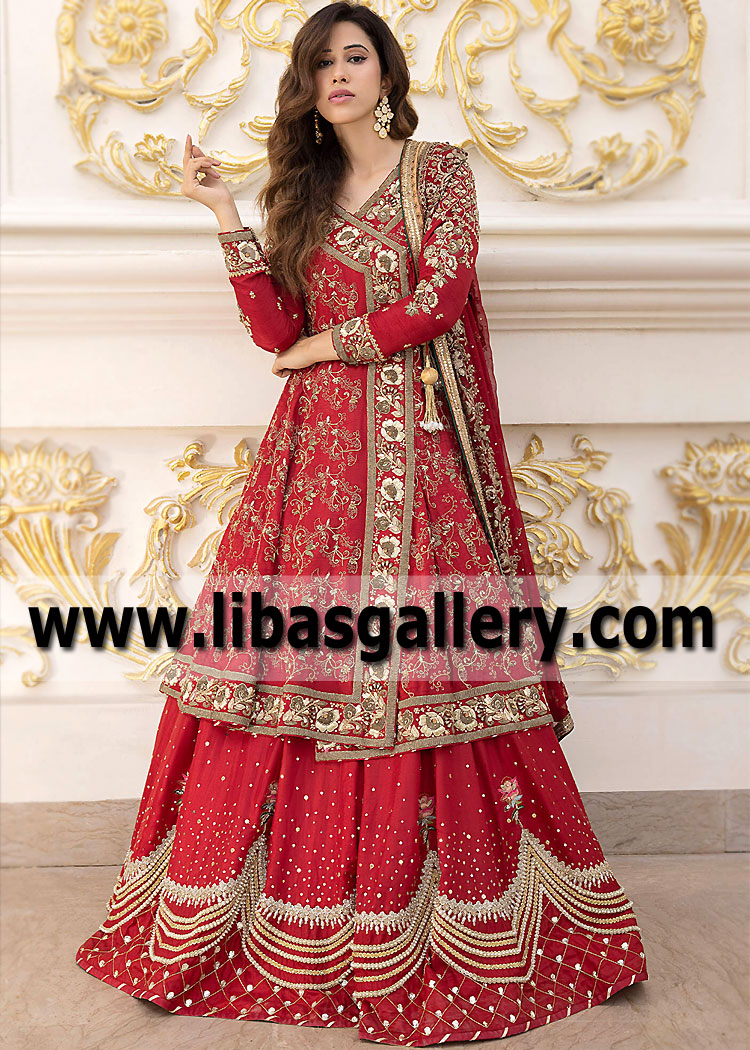 Designer Heavy Angrakha Dress Decatur Georgia USA Wedding Functions Bridal Party Angrakha Dress
