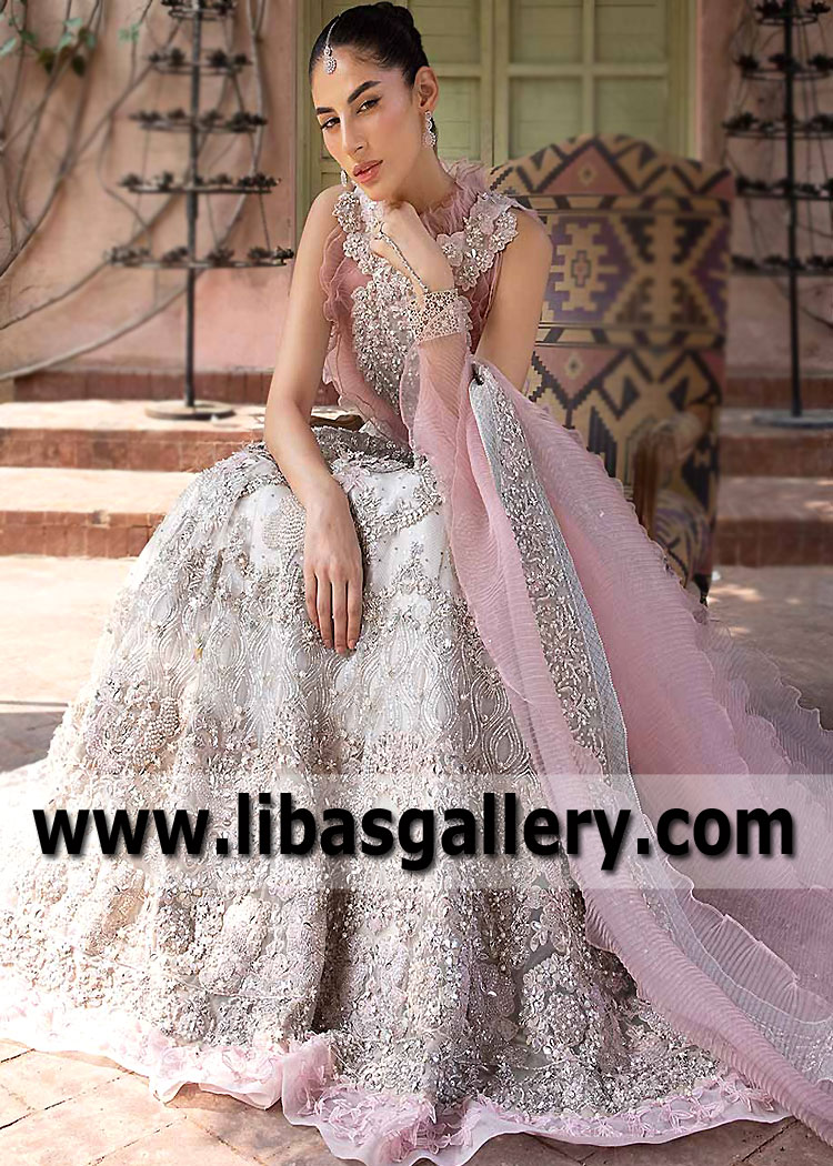 Platinum Sparkling Stars Pink Lehenga Choli