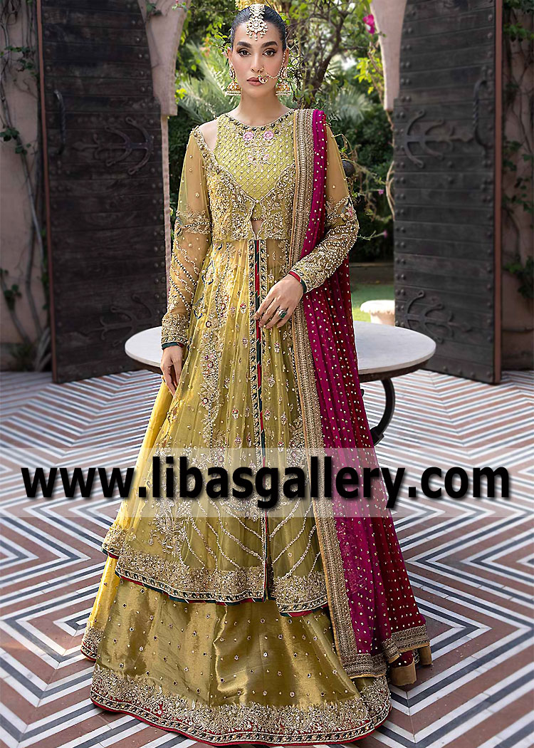 Superbells Lemon Slice Anarkali Lehenga