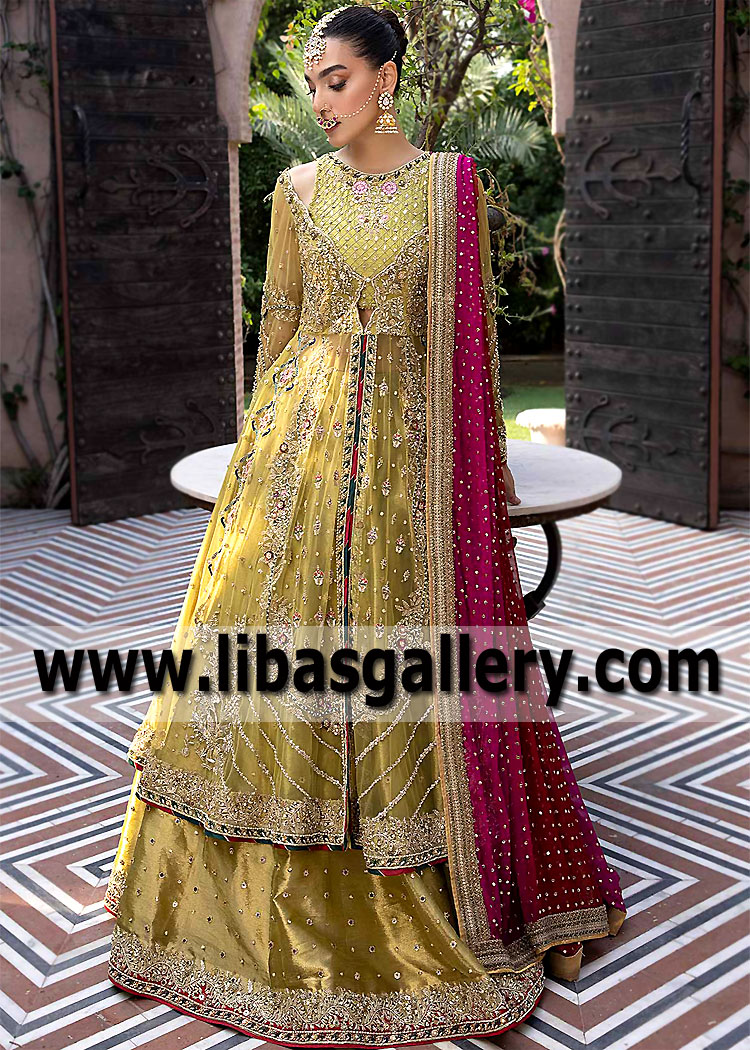Superbells Lemon Slice Anarkali Lehenga