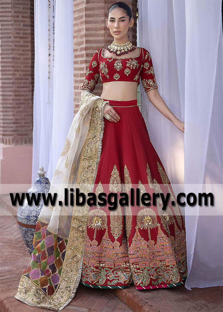 Illumination Scarlet Red Lehenga Choli