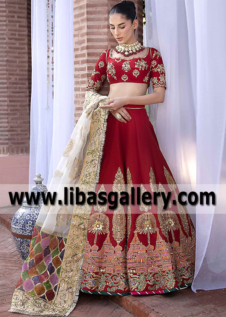 Illumination Scarlet Red Lehenga Choli