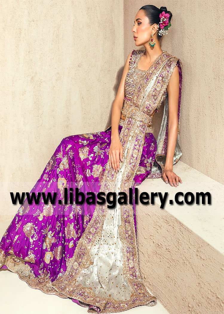 Mardi Gras Flora Wedding Lehenga