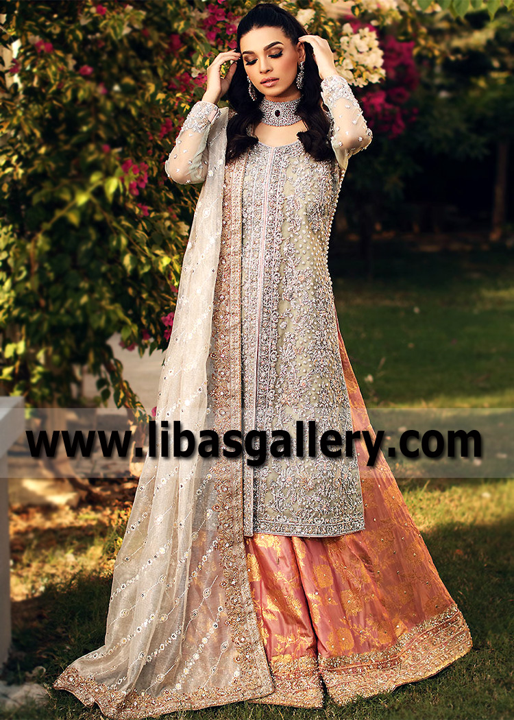 Champagne Imperial Topaz Shirt and Coral Sharara