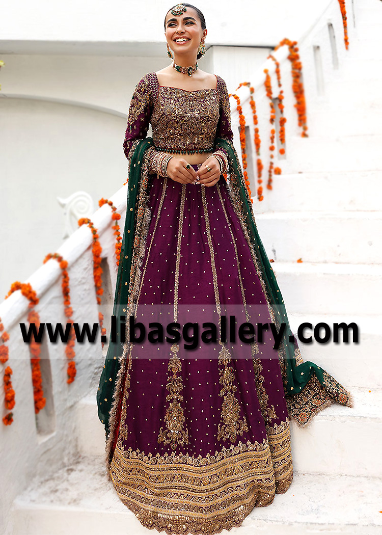 Byzantium Amethyst Shendi Lehenga Choli