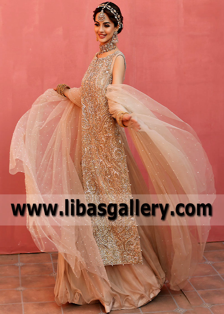 Almond Heliodor Latest Engagement Dress