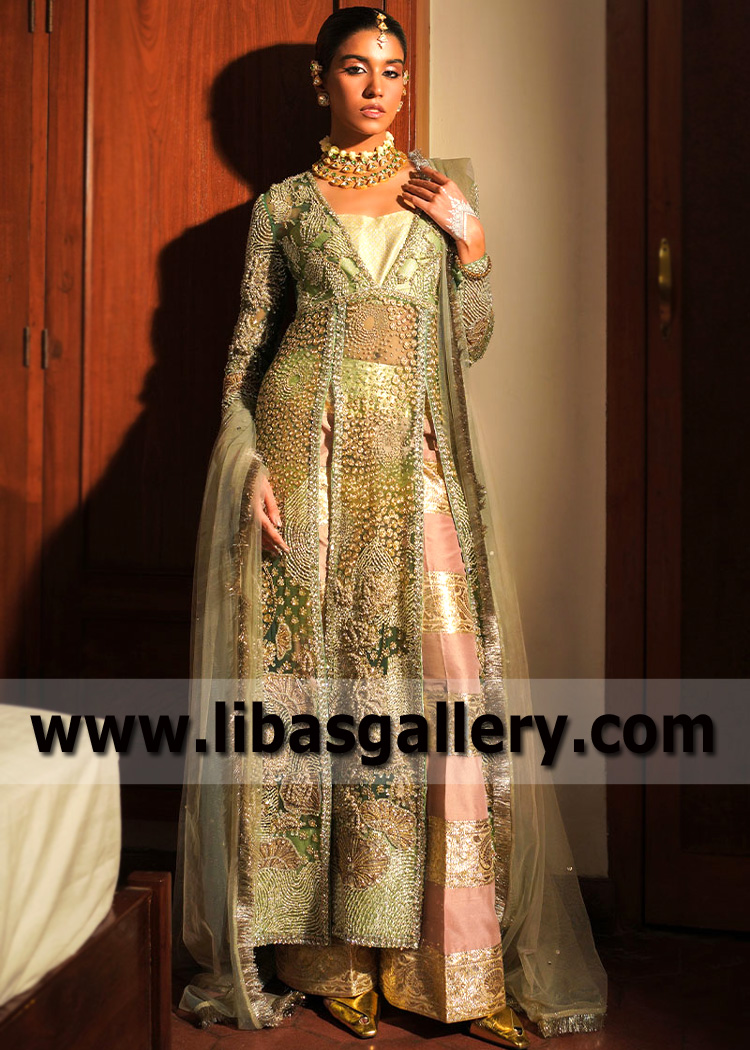 Light Green Pyromorphite Formal Bootcut Trouser Suit