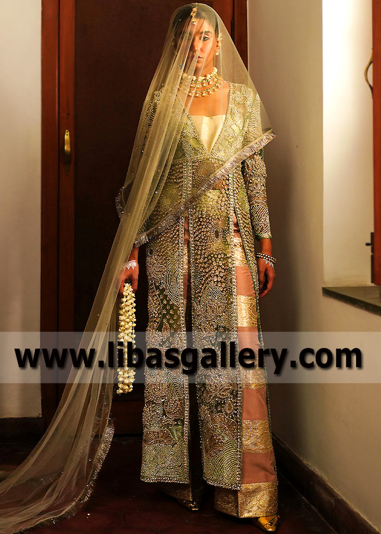 Light Green Pyromorphite Formal Bootcut Trouser Suit