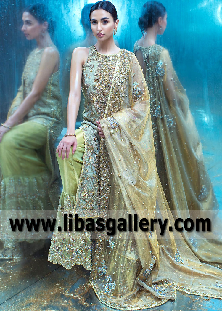 Sea Foam Prasiolite Lehenga