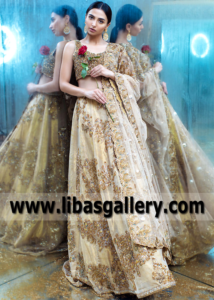 Light Goldenrod Yellow Legrandite Lehenga Choli