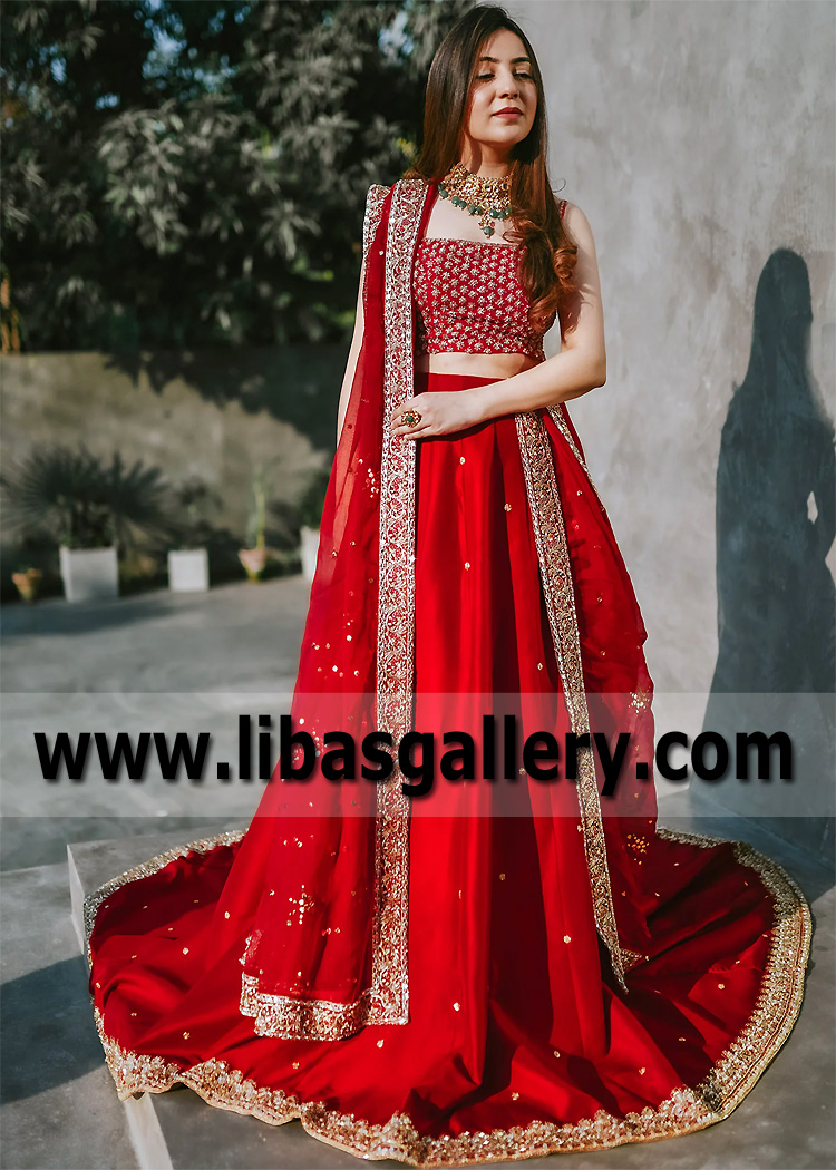 Amaranth Red Vanadinite Lehenga Choli