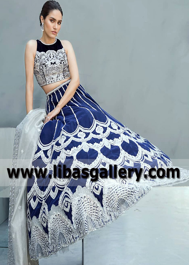 Penn Blue Afghanite Lehenga Choli