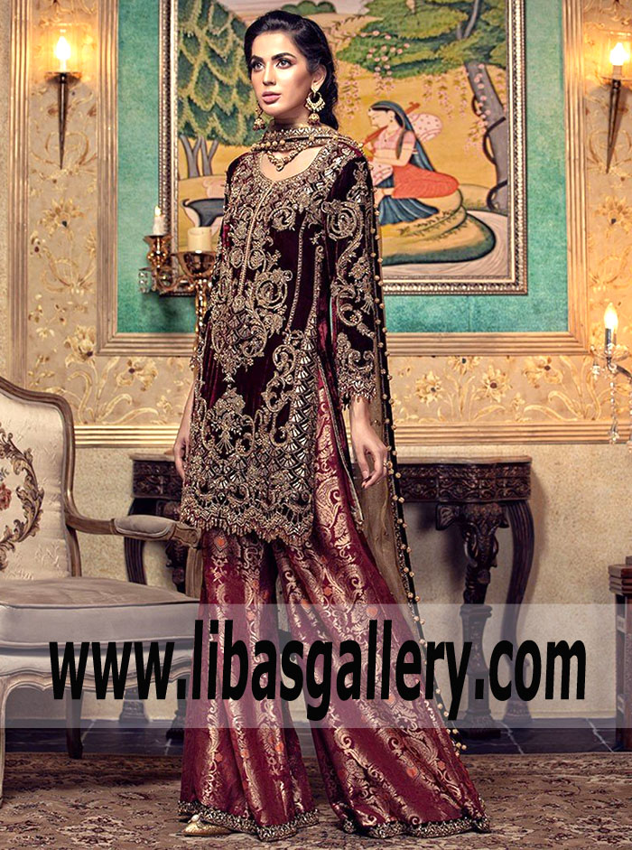 Attractive Maroon Lilium Dress for Formal Occasions
