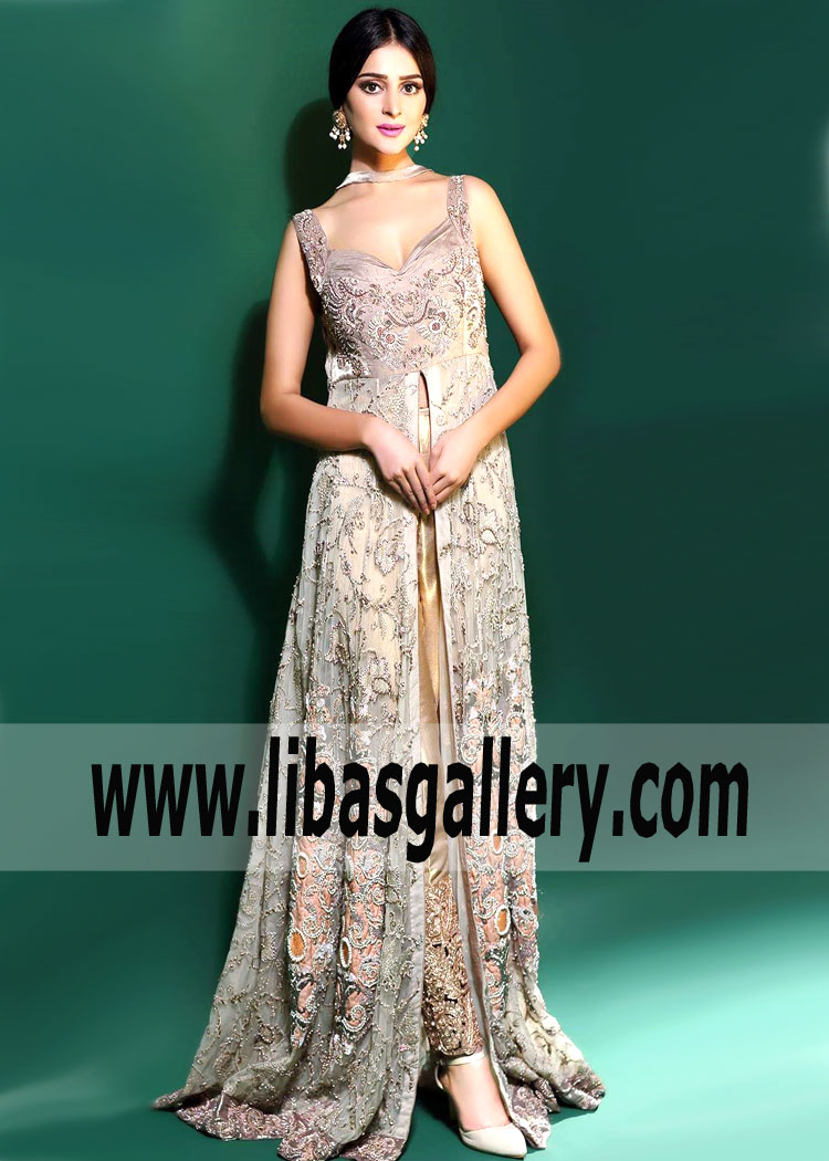 The ravish Latest Occasion Dresses Buy in Dallas Texas TX US Pakistani Designer Erum Khan special evening wear Gown Designs