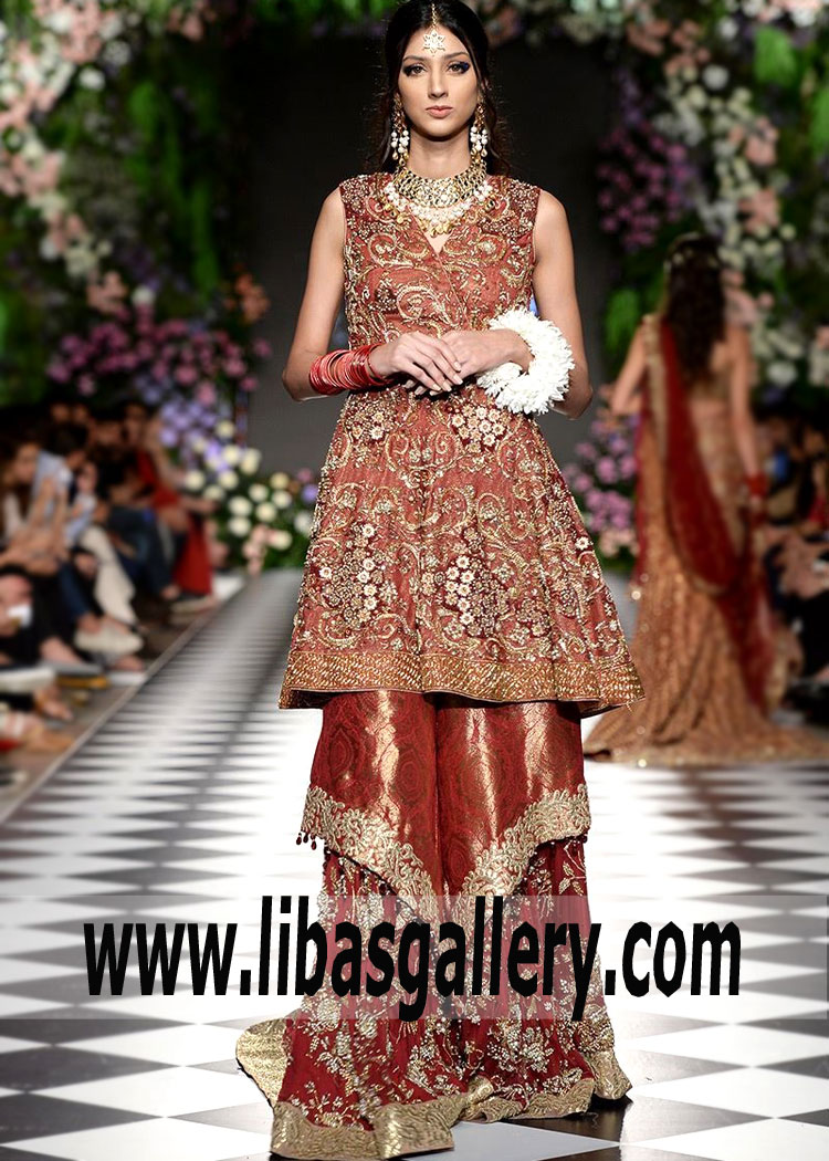 Designer Bridal Sharara for Formal Occasion UK | Saira Shakira PLBW 2018 - Pakistani Bridal Sharara Dresses