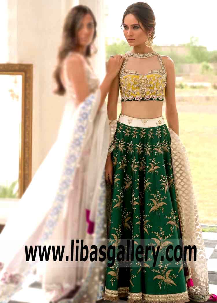 The Traditional Citrine Green Lehenga