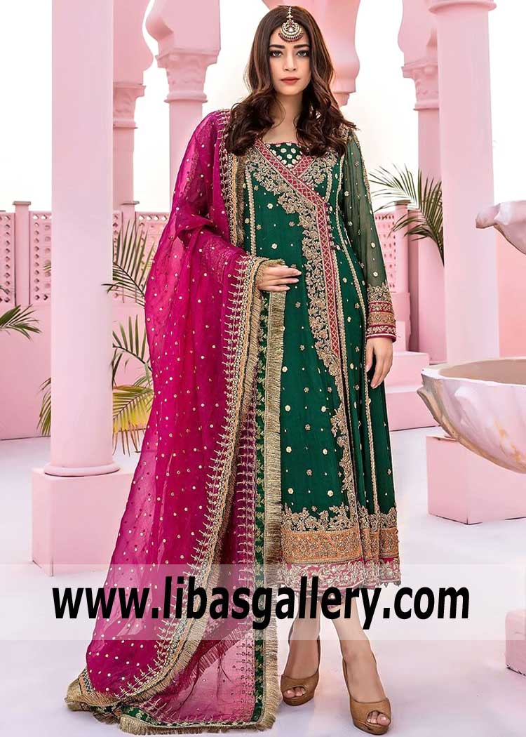 Beauteous Wedding Angrakha Dress for Evening and Special Occasions
