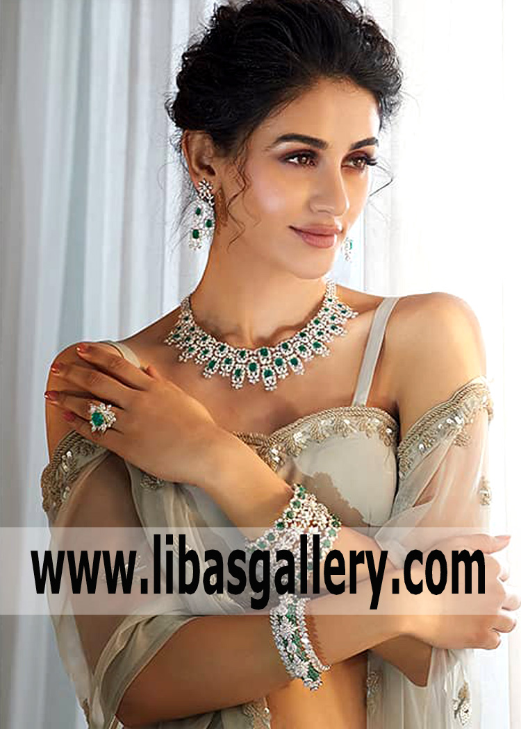 Diamond like Jewellery Set for engagement
