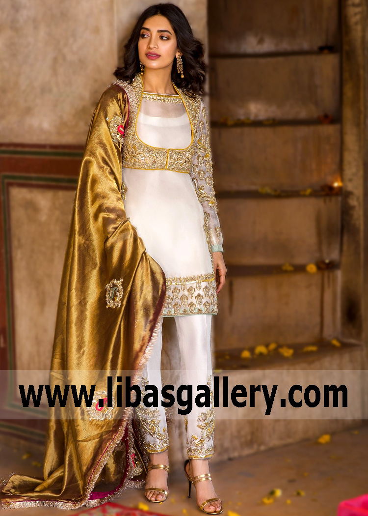 Dholki/Sangeet Night Outfits, Indian Wedding couture Dresses Leicester UK Buy Indian Wedding Outfits