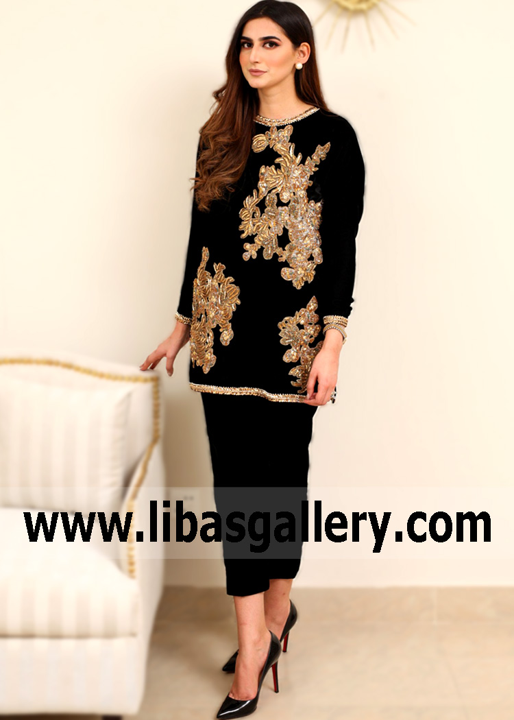 Black LePage Velvet Suit