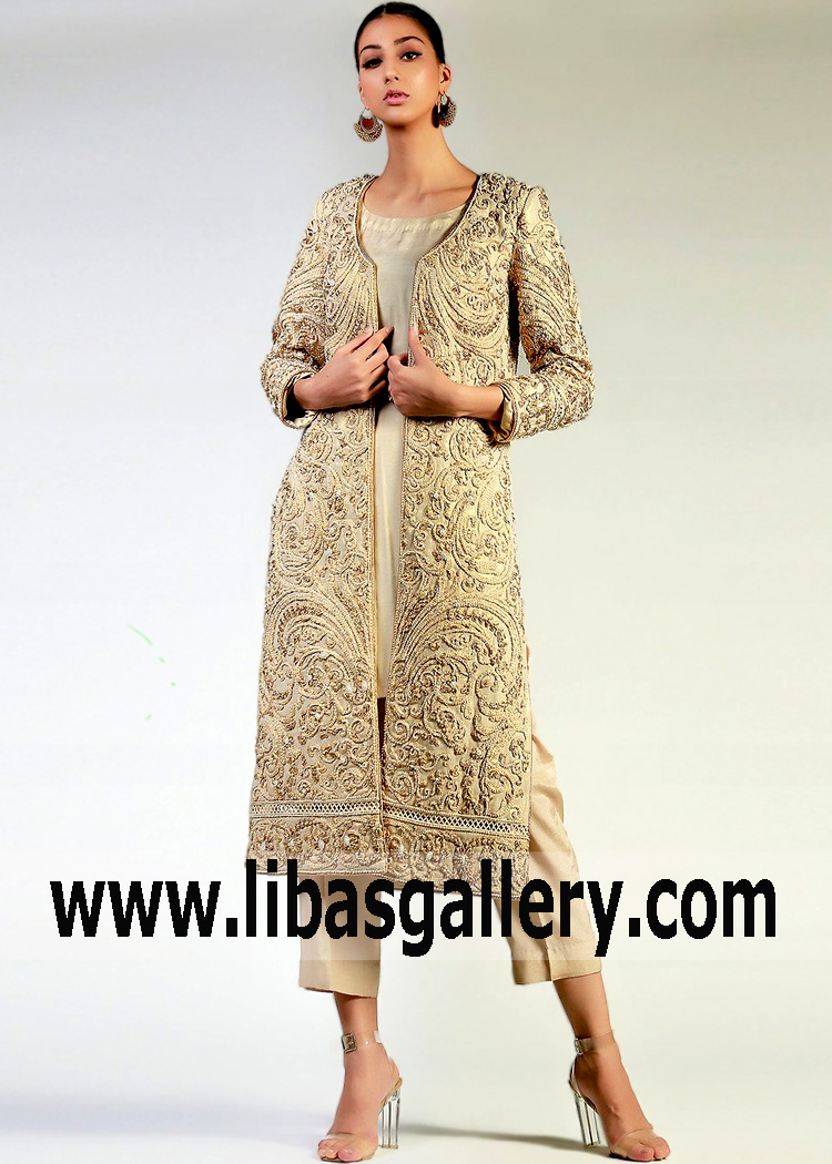 Embellished Long Coats Batavia New York NY USA Buy Pakistani Party Dresses Evening Dresses Online