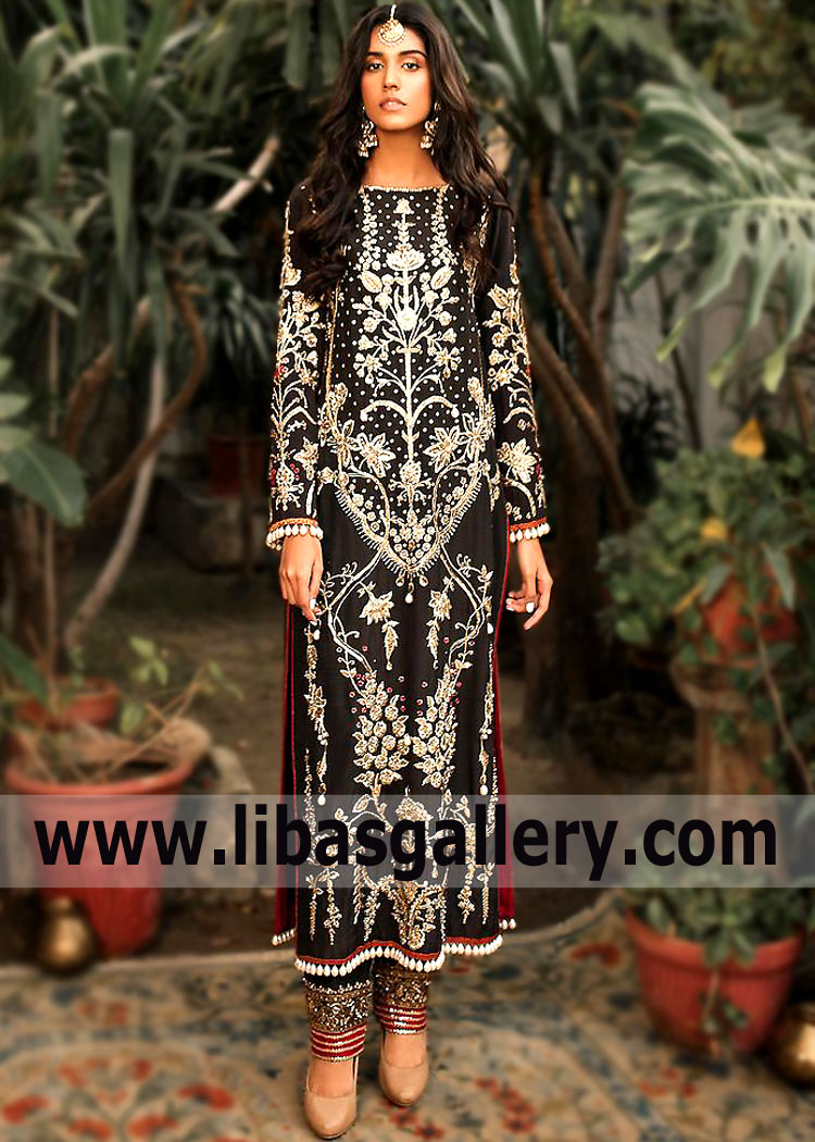 Black Winona Long Length Party Dress with Pajama