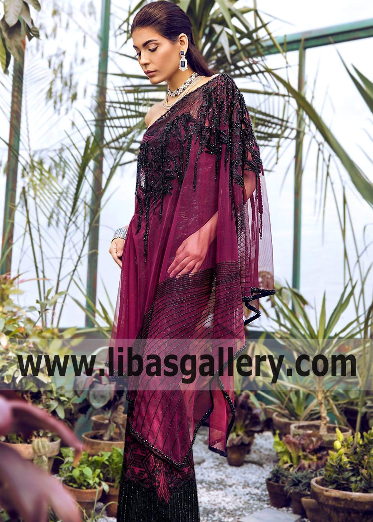 Pansy Purple Freesia One Shoulder Wedding Guest Dress