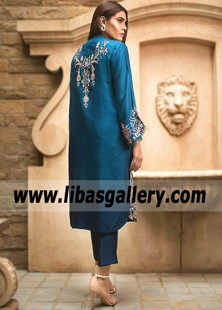 Blue Clarissa Party Wear Kurta Pants