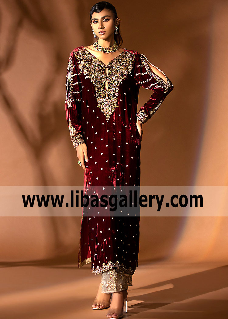 Best Bridal Party Dresses Manhattan New York USA Designer Velvet Bridal Party Dresses