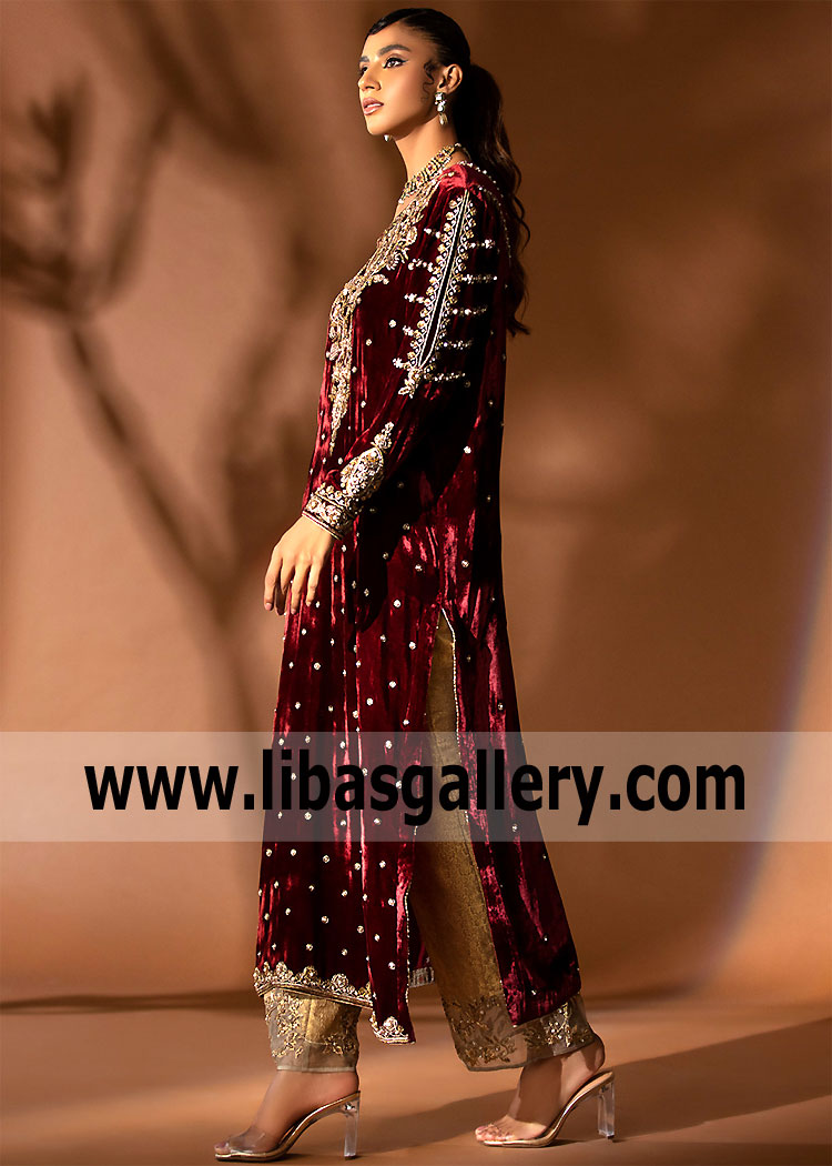 Maroon Primula Bridal Party Dress