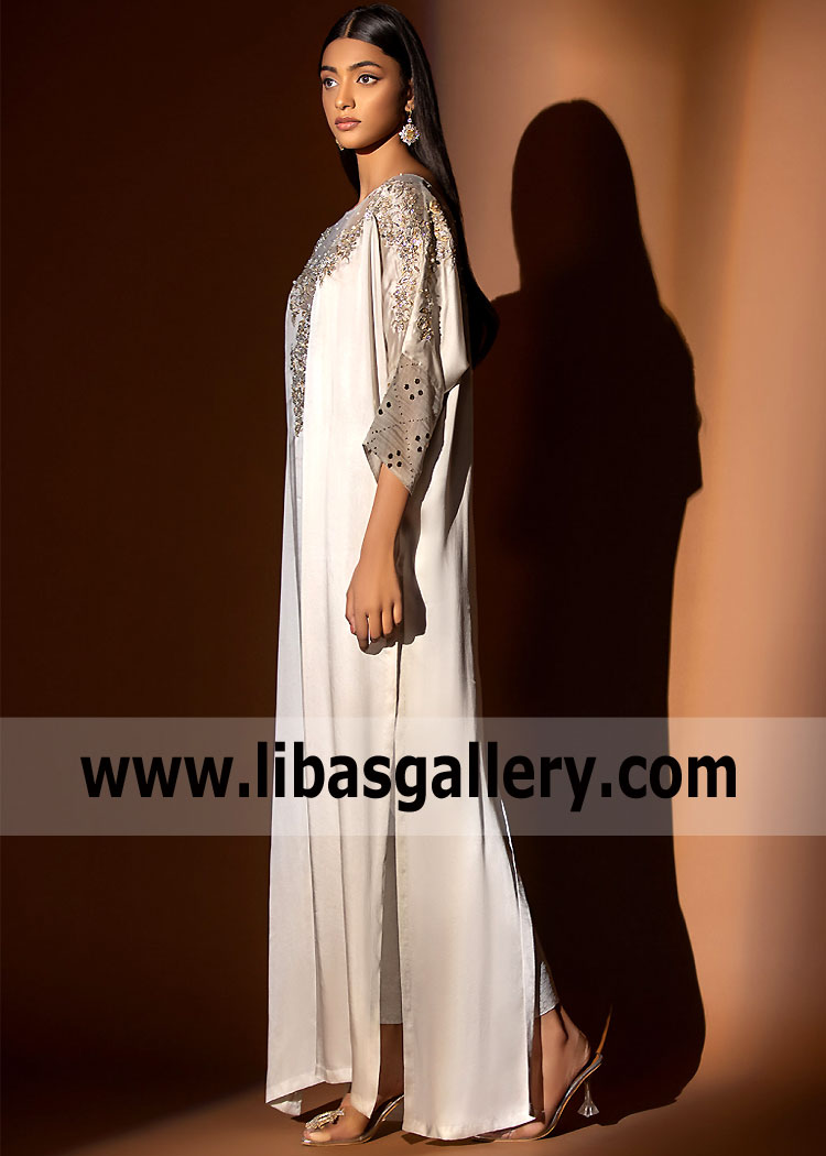 Platinum Arum Embellished Kaftan