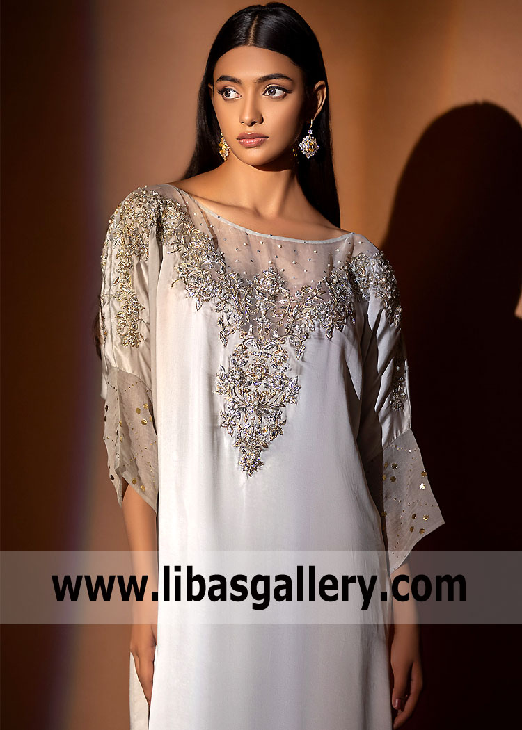 Platinum Arum Embellished Kaftan
