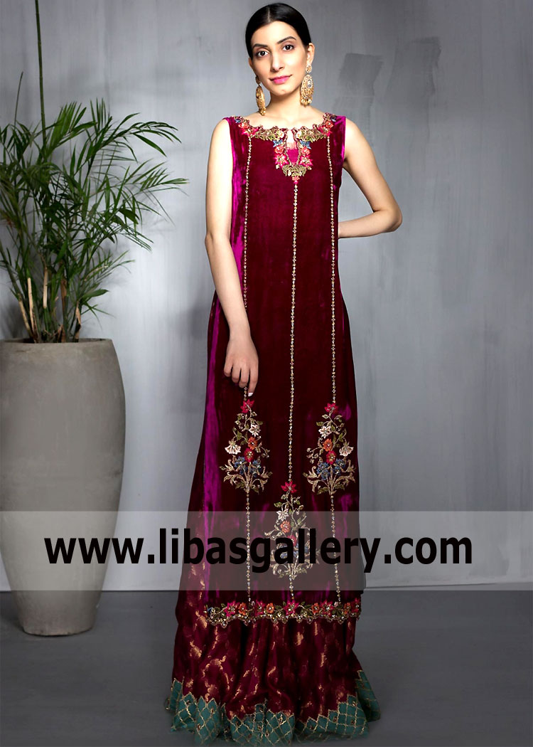 Magenta Lantana Party Wear