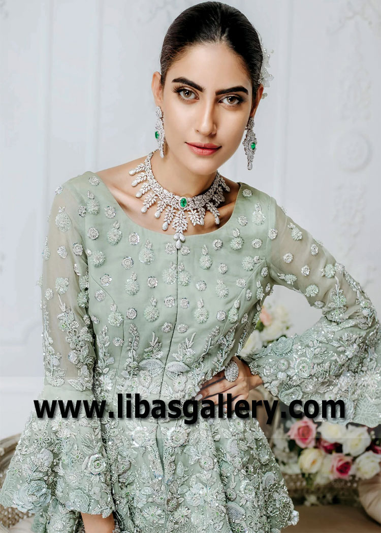 Cambridge Blue Lily Peplum Trouser Suit