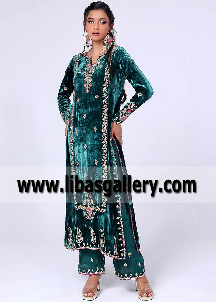 Caribbean Current Magnolia Velvet Party Wear