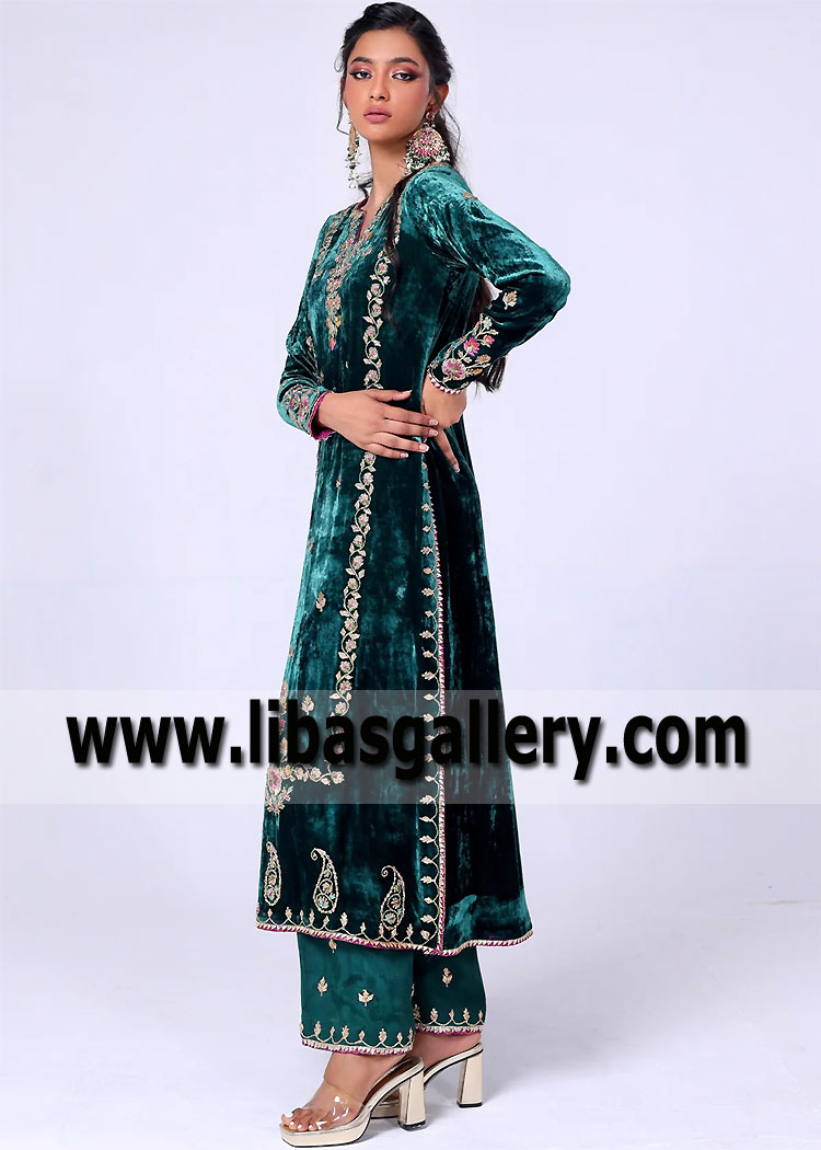 Caribbean Current Magnolia Velvet Party Wear