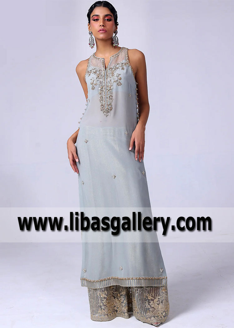 Blue Heather Draba Formal Trouser Suit