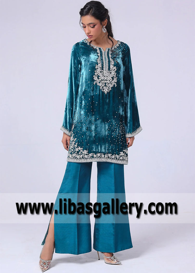 Dark Teal Encina Heavy Party Dress