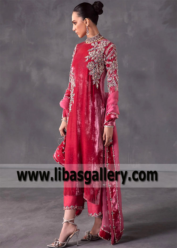 Brink Pink Clover Party Wear Dress